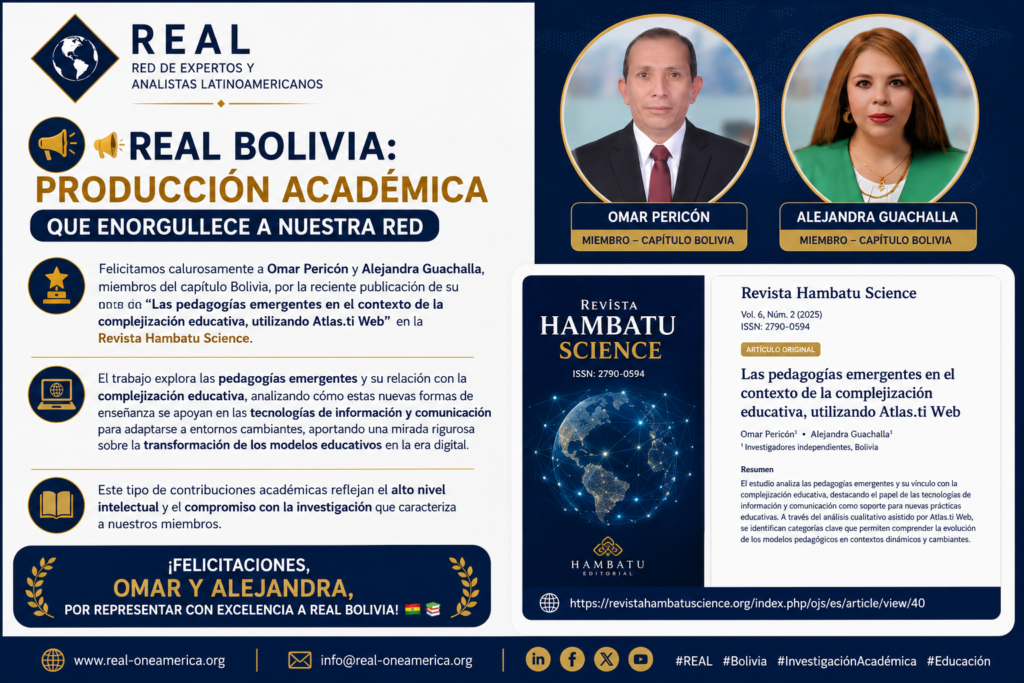 REAL Bolivia: producción académica que enorgullece a nuestra red